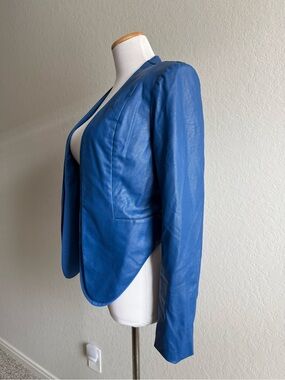 Luxe Apothetique Cropped Vegan Leather Blazer